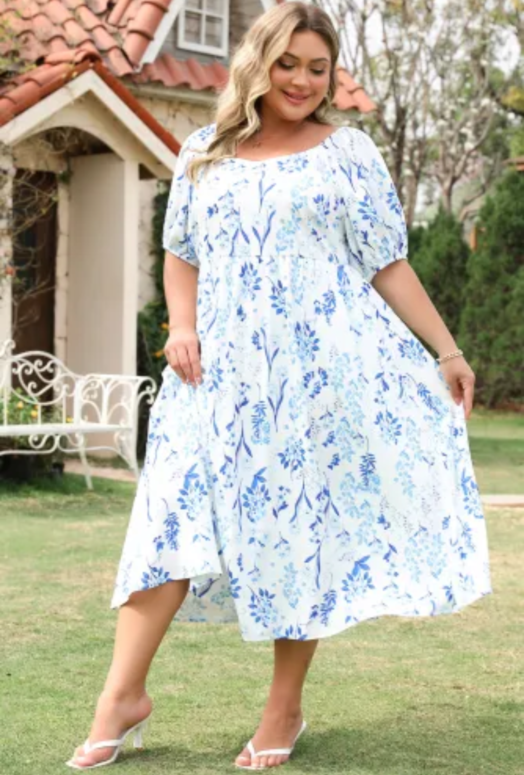 Sky Blue Midi Dress