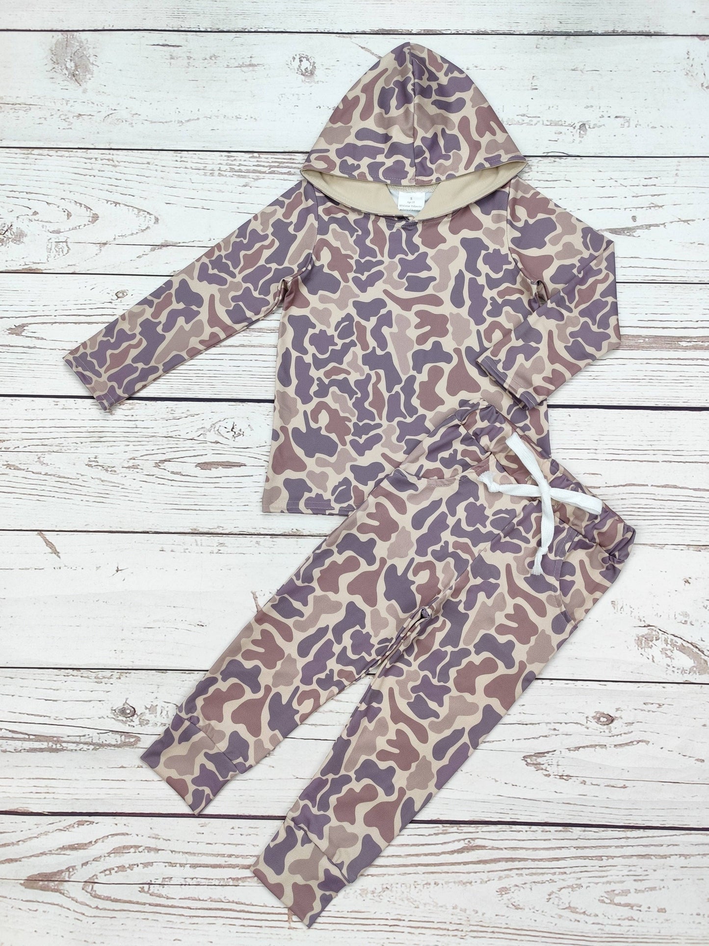 Boys Camouflage Print Top Pants Set: 12-18M