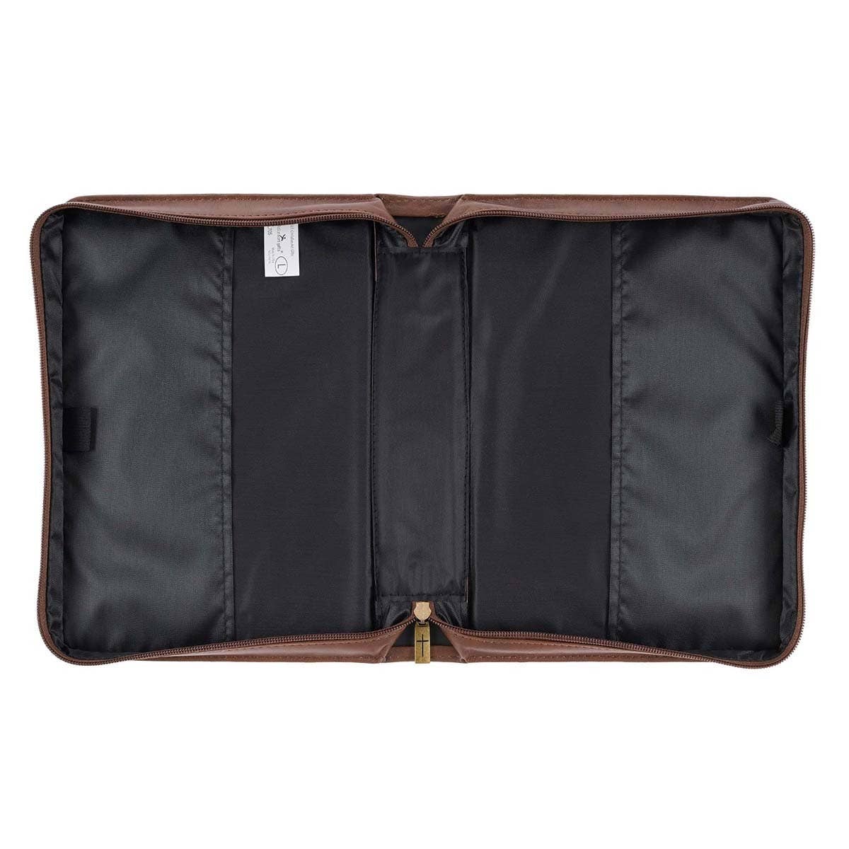 Bible Cover Classic Brown Wings Like Eagles Isa. 40:31: Large