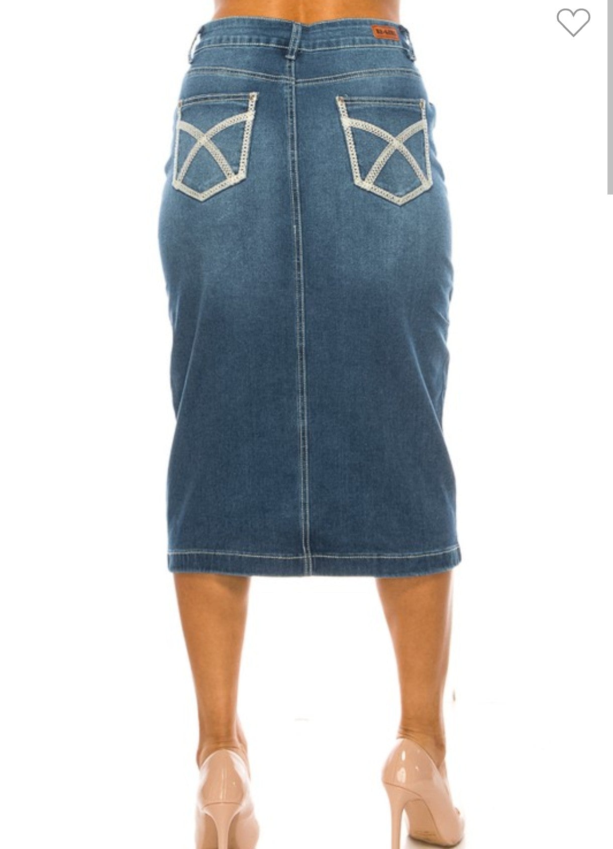 Blue Jean Skirt "BE GIRL" dark wash