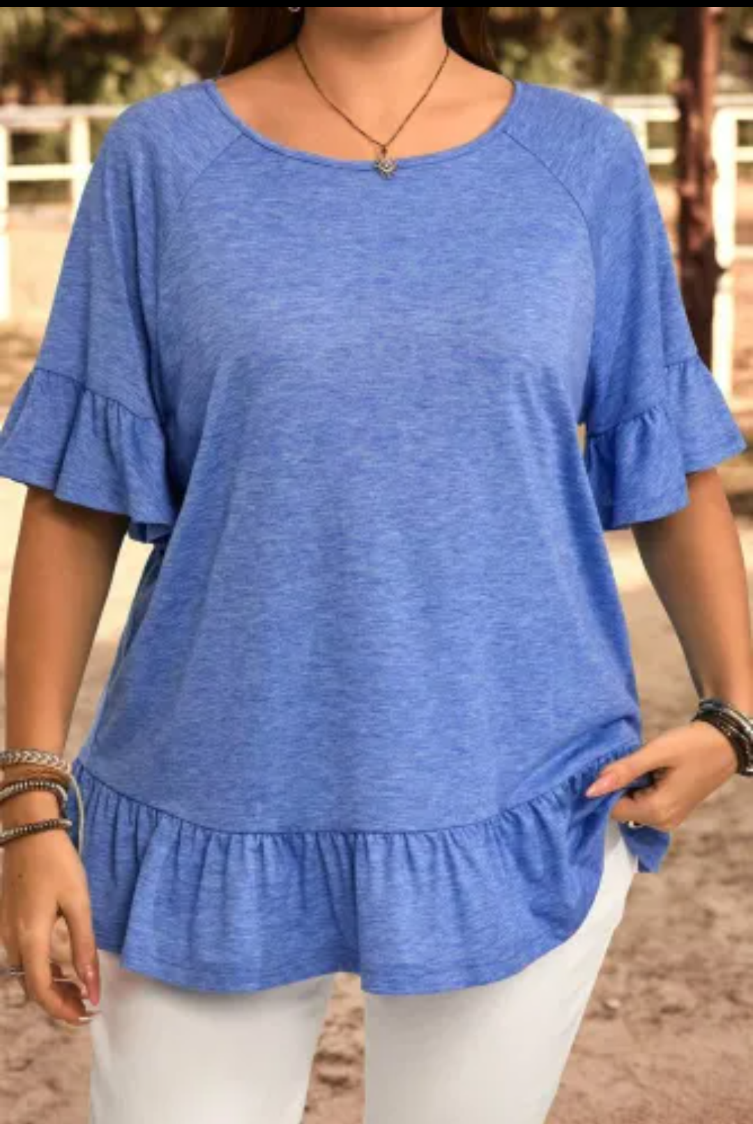 Ruffled Short Sleeve