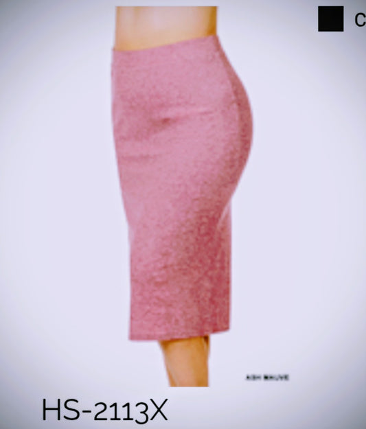 Ribbed Pencil Skirt Plus