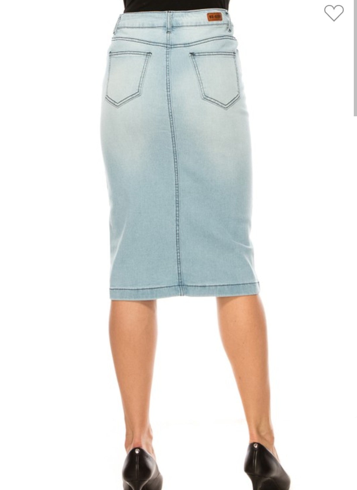 Jean Skirt "BE GIRL" light wash