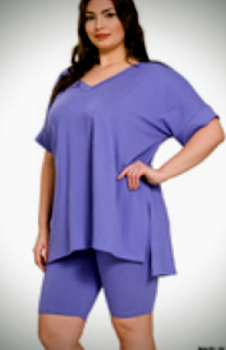 Zenana biker shorts set