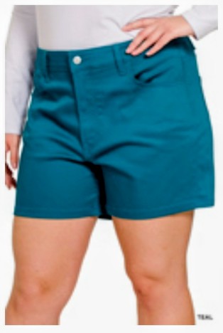 Plus high rise Zenana shorts